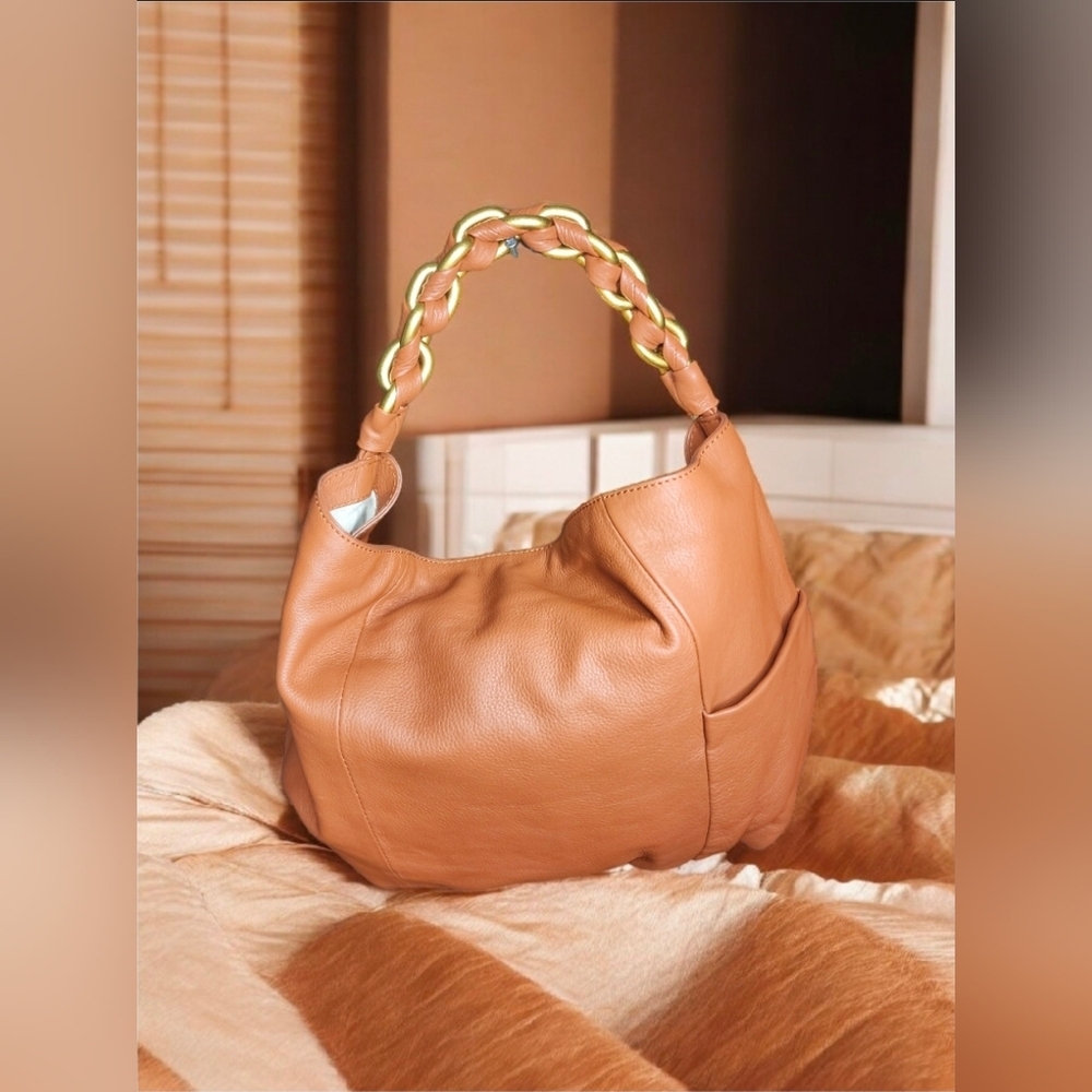**SOLD**Vince Camuto Lyona Hobo Bag In Warm Caramel